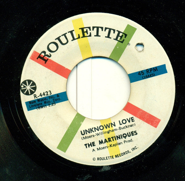 The Martiniques : Tonight Is Just Another Night / Unknown Love (7", Single)