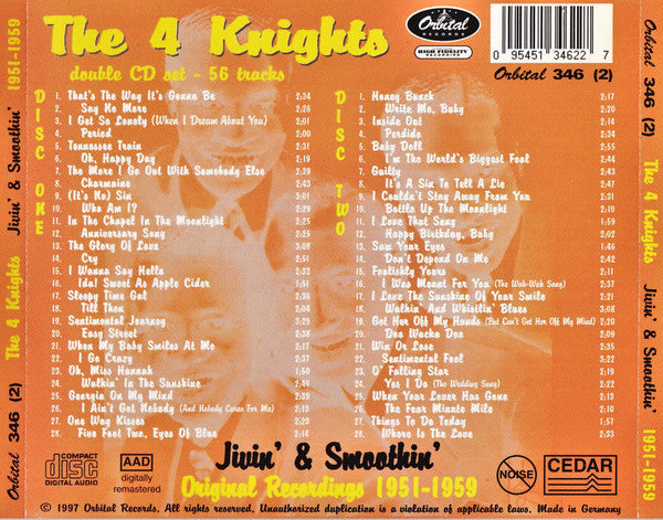 The Four Knights : Jivin' & Smoothin' Original Recordings 1951-1959 (2xCD, Comp, RM)