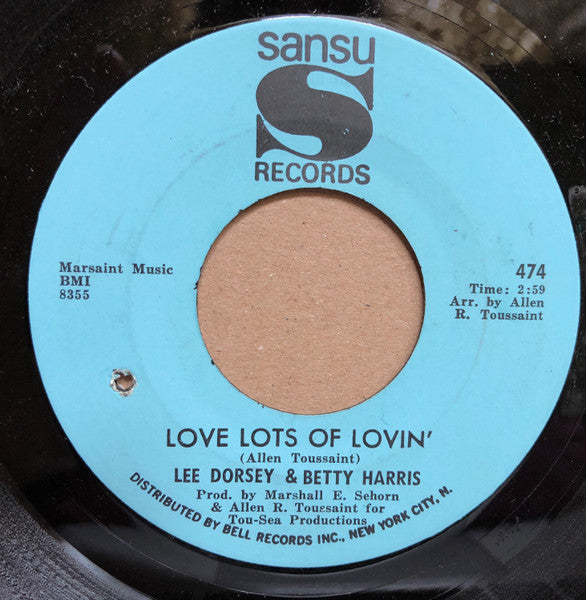Lee Dorsey And Betty Harris : Love Lots Of Lovin'  (7")