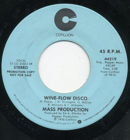 Mass Production : Wine-Flow Disco  (7", Single, Mono, Promo, SP)