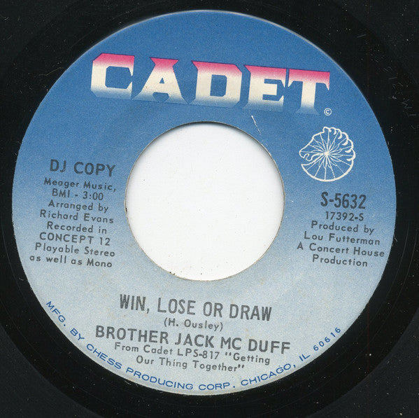 Brother Jack McDuff : Black Is! (7", Single, Promo)