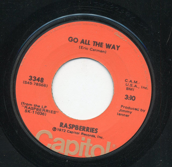 Raspberries : Go All The Way   (7", Single, RP)
