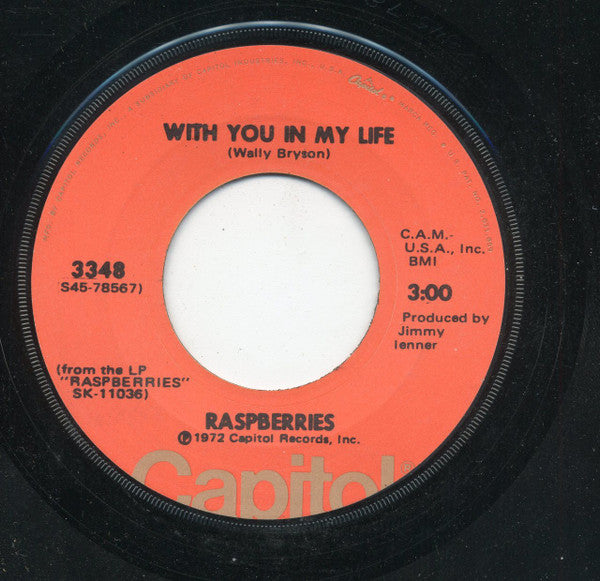 Raspberries : Go All The Way   (7", Single, RP)