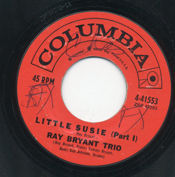 Ray Bryant Trio : Little Susie (7", Single, Styrene)