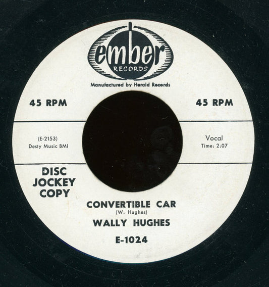 Wally Hughes : Convertible Car / Pug Nose And Pony Tail (7", Promo)