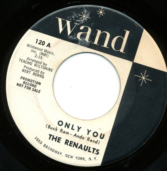 The Renaults (2) : Only You (7", Single, Promo)