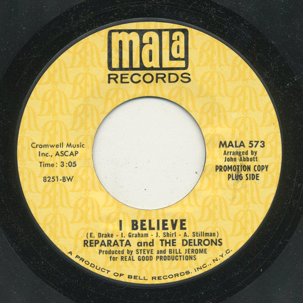 Reparata And The Delrons : I Believe / It's Waiting There For You  (7", Single, Promo, Styrene)