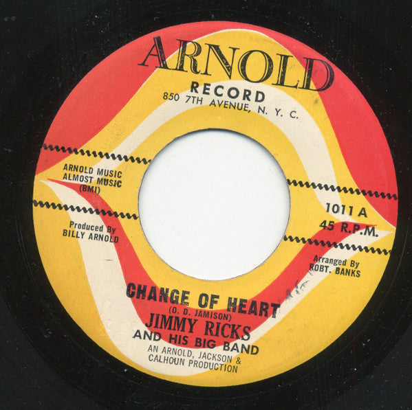 Jimmy Ricks (2) : Change Of Heart / Canadian Sunset (7", Single)