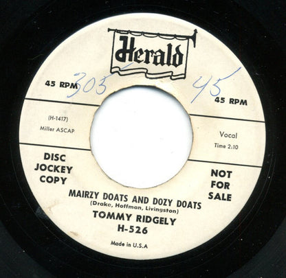 Tommy Ridgley : Mairzy Doats And Dozy Doats (7", Single, Promo)