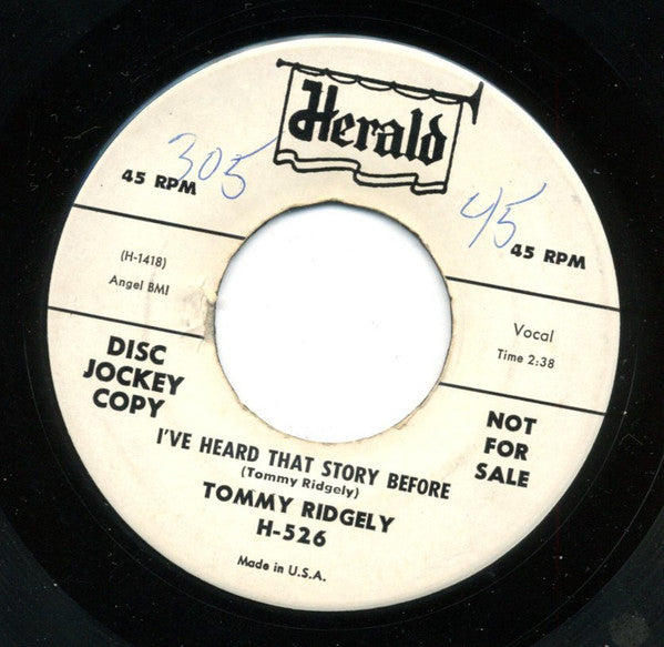 Tommy Ridgley : Mairzy Doats And Dozy Doats (7", Single, Promo)