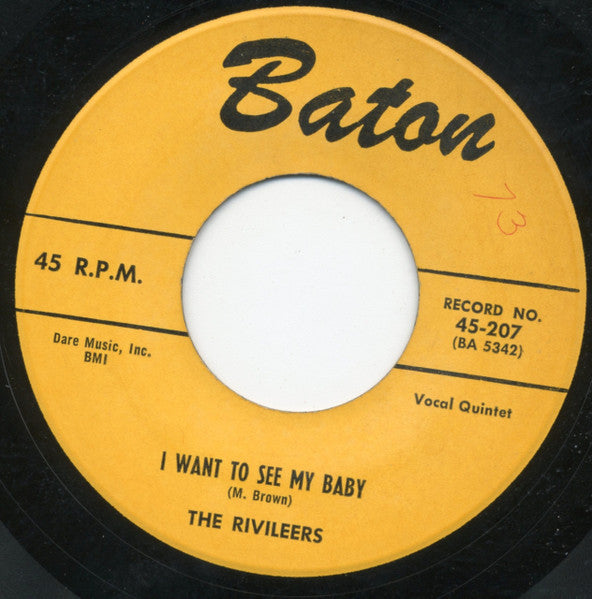 The Rivileers : I Want To See My Baby / (I Love You) For Sentimental Reasons (7", Single)