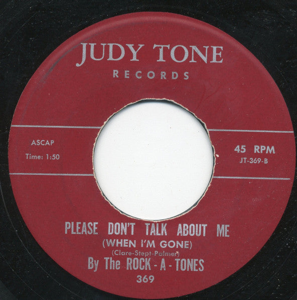The Rock-A-Tones : Young Lady  / Please Don't Talk About Me (When I'm Gone) (7", Single)