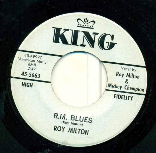 Roy Milton : Jeeps Blues / R.M. Blues (7", Single, Promo)