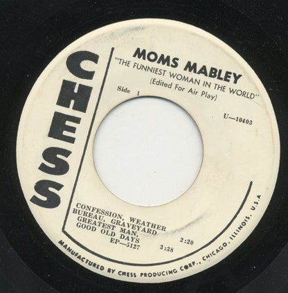 Moms Mabley : The Funniest Woman In The World (Edited For Air Play) (7", EP, Promo)