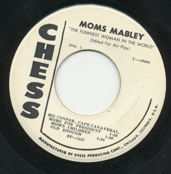 Moms Mabley : The Funniest Woman In The World (Edited For Air Play) (7", EP, Promo)