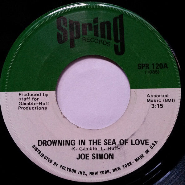 Joe Simon : Drowning In The Sea Of Love (7", Single, Scr)