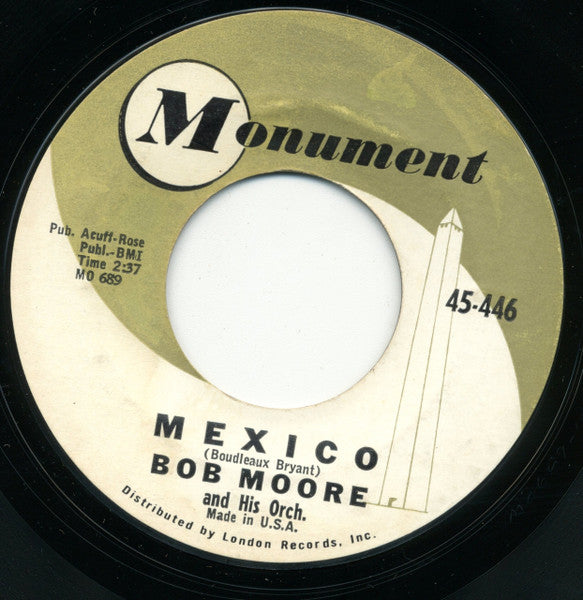 Bob Moore And His Orchestra / Bob Moore And His Orchestra And Chorus : Mexico / Hot Spot (7", Single, Styrene)