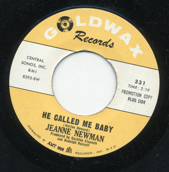 Jeanne Newman : He Called Me Baby (7", Single, Promo)