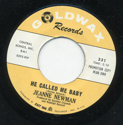 Jeanne Newman : He Called Me Baby (7", Single, Promo)
