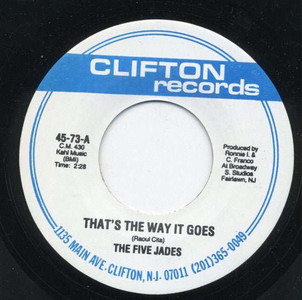 The 5 Jades : That's The Way It Goes / Falling In Love (7")