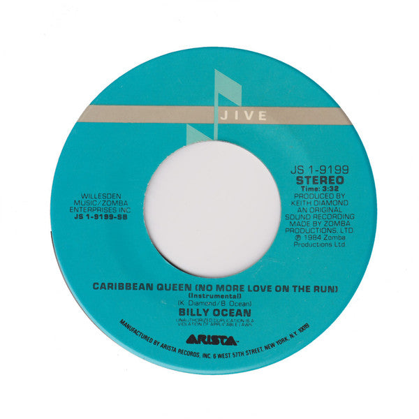 Billy Ocean : Caribbean Queen (No More Love On The Run) (7", Single)