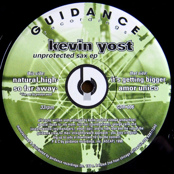 Kevin Yost : Unprotected Sax EP (12", EP)