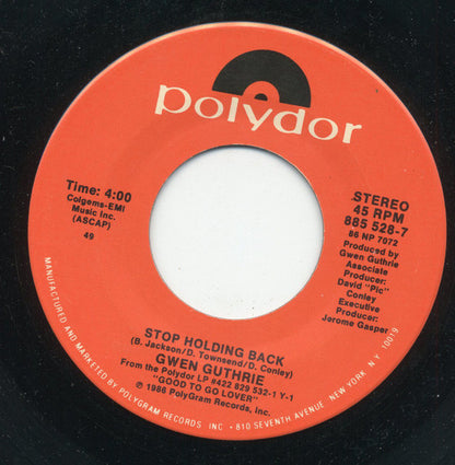 Gwen Guthrie : (They Long To Be) Close To You (7", Single, 49)