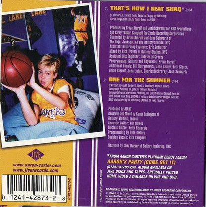 Aaron Carter : That's How I Beat Shaq (CD, Single)
