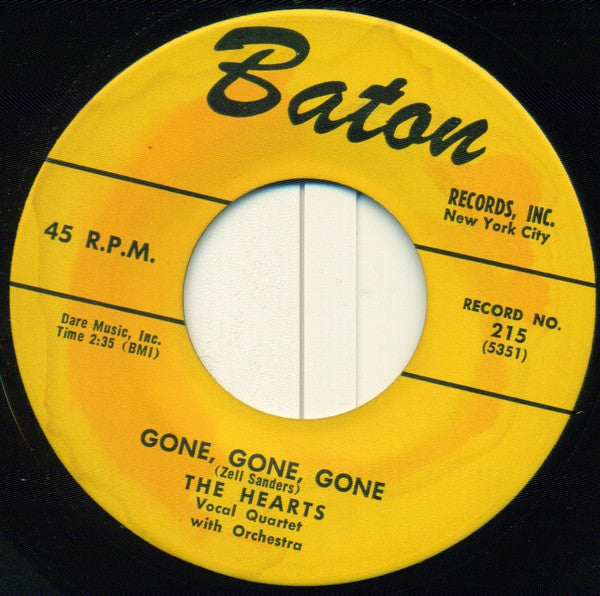 The Hearts : Until The Real Thing Comes Along / Gone, Gone, Gone (7")