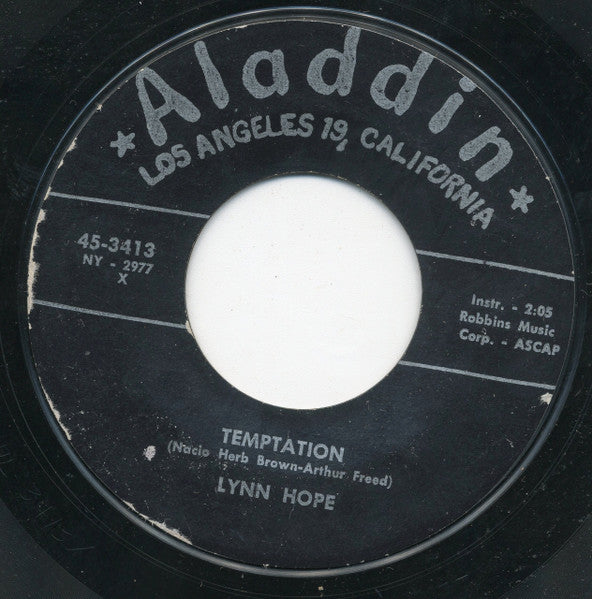 Lynn Hope : Temptation  / The Scrunch (7", Single, Styrene)