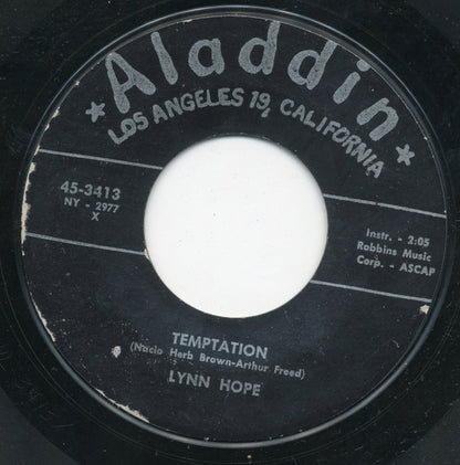 Lynn Hope : Temptation  / The Scrunch (7", Single, Styrene)