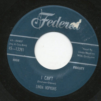 Linda Hopkins : My Loving Baby / I Can't  (7", Single)