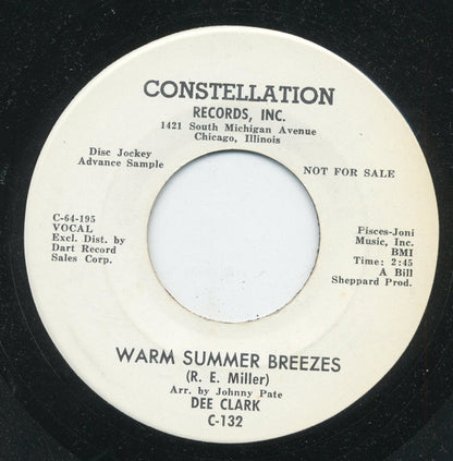Dee Clark : Heartbreak / Warm Summer Breezes (7", Single, Promo)