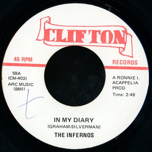 The Infernos (3) : In My Diary / False Alarm (7")