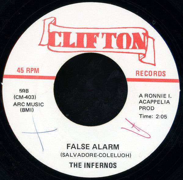 The Infernos (3) : In My Diary / False Alarm (7")