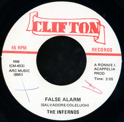 The Infernos (3) : In My Diary / False Alarm (7")