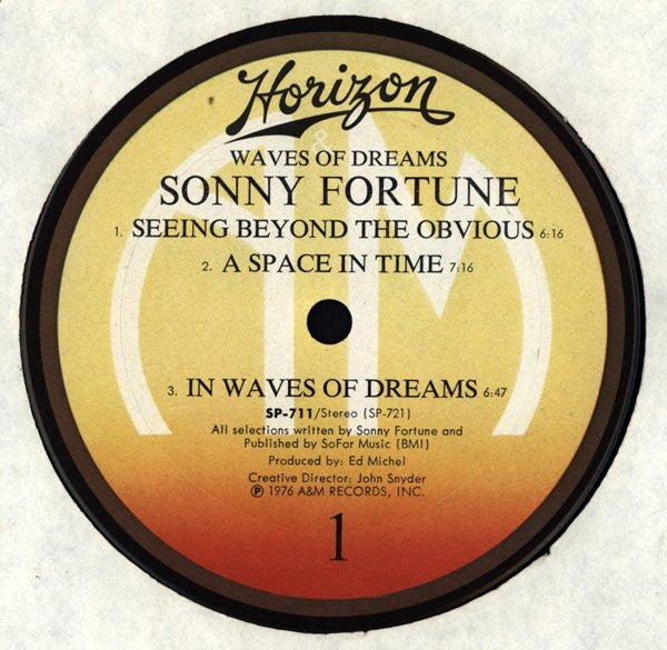 Sonny Fortune : Waves Of Dreams (LP, Album, Ter)