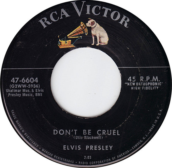 Elvis Presley : Hound Dog / Don't Be Cruel (7", Single, Roc)