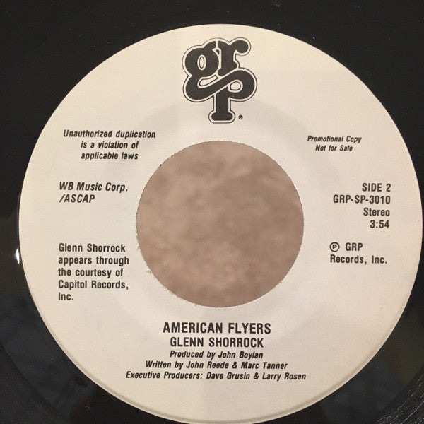 Glenn Shorrock : American Flyers (7", Single, Promo)