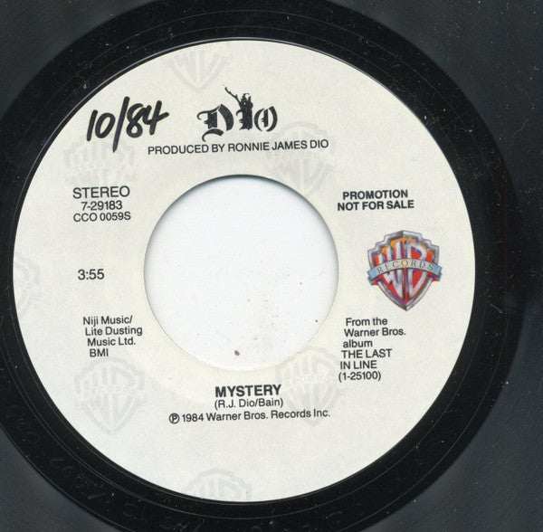 Dio (2) : Mystery (7", Single, Promo, Styrene)