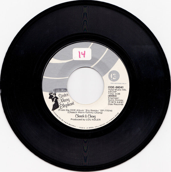 Cheech & Chong : Sister Mary Elephant (7", Single, Styrene, Ter)