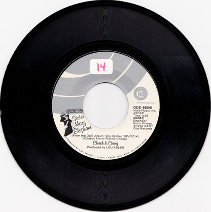 Cheech & Chong : Sister Mary Elephant (7", Single, Styrene, Ter)