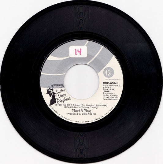 Cheech & Chong : Sister Mary Elephant (7", Single, Styrene, Ter)