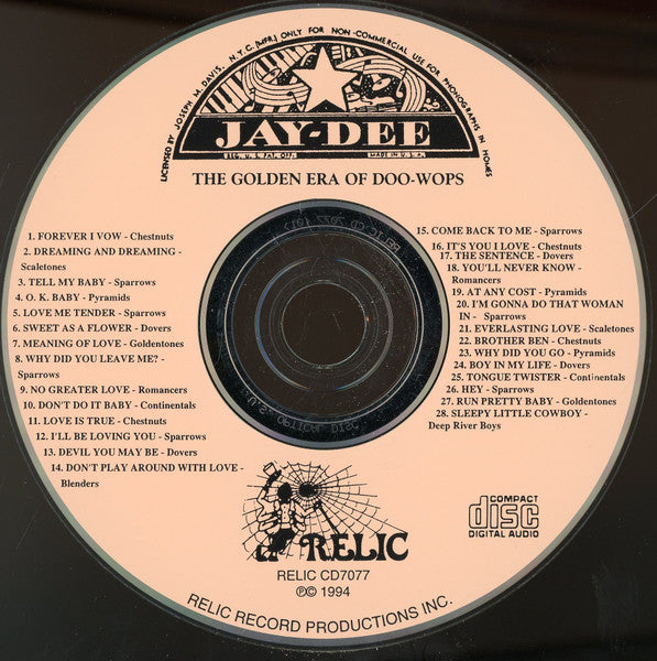 Various : The Golden Era Of Doowops: The Groups Of Jay-Dee Records (CD, Comp)