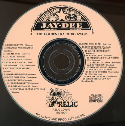 Various : The Golden Era Of Doowops: The Groups Of Jay-Dee Records (CD, Comp)