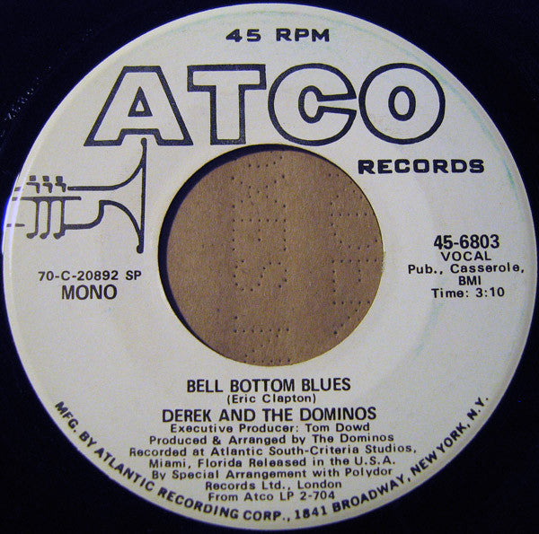 Derek & The Dominos : Bell Bottom Blues (7", Mono, Promo, SP )