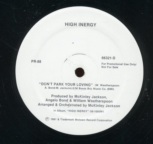 High Inergy / Teena Marie : Don't Park Your Loving / It Must Be Magic (12", Promo)