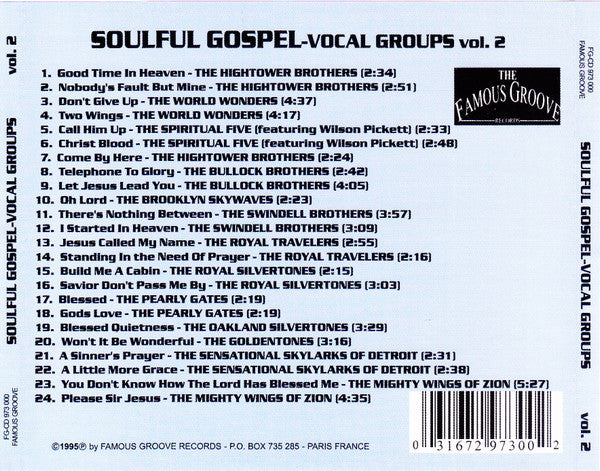 Various : Soulful Gospel - Vocal Groups Vol. 2 (CD, Comp)