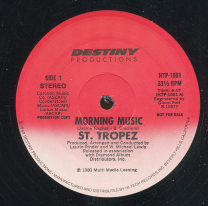Saint Tropez : Morning Music (12", Single, Promo)
