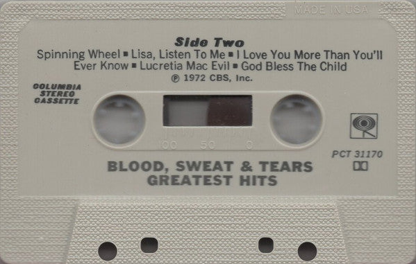 Blood, Sweat And Tears : Blood, Sweat & Tears Greatest Hits (Cass, Comp)